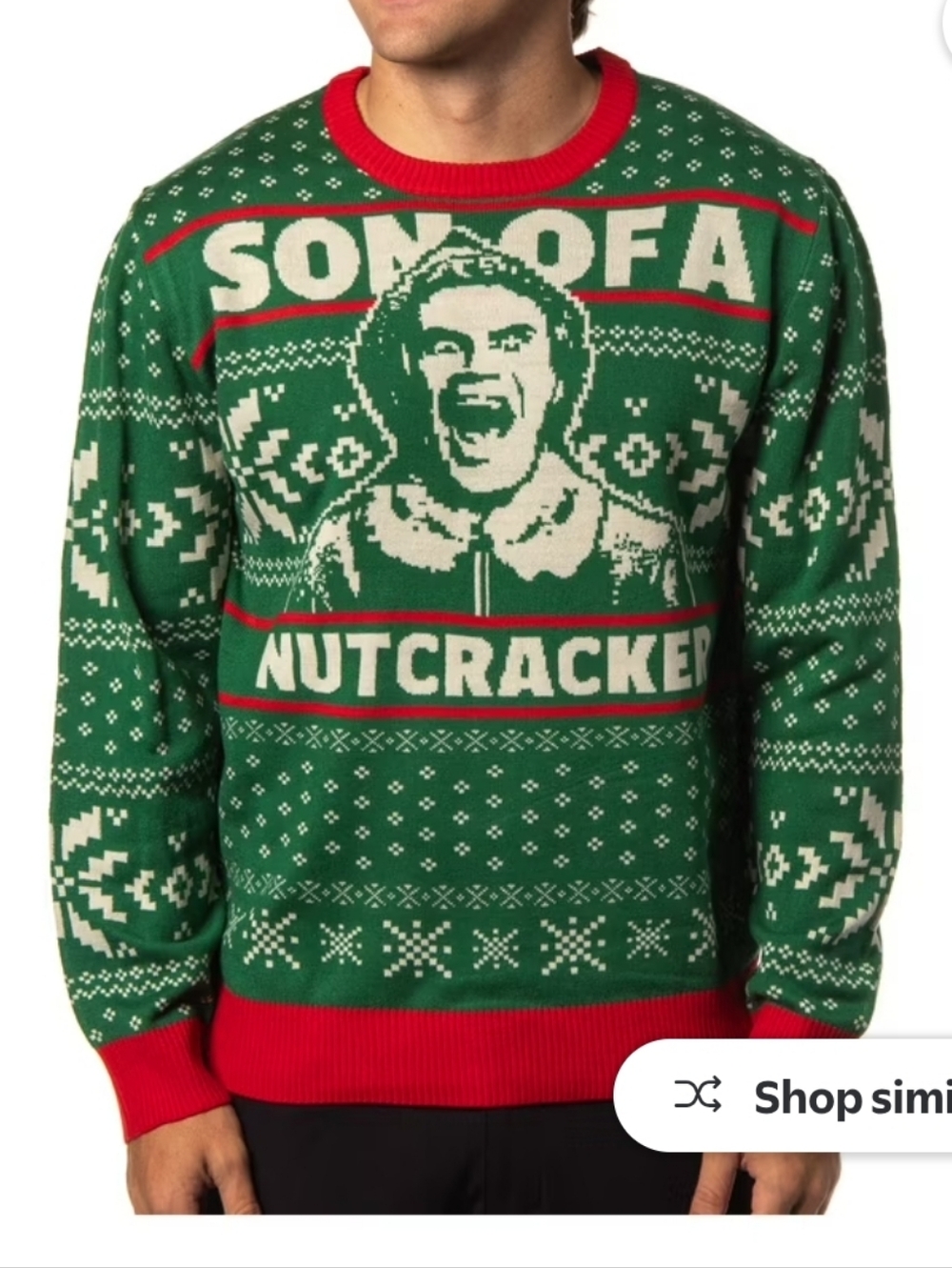 Large Son Of A Nutcracker Elf Sweater NWT